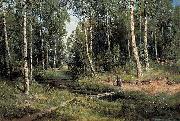 Ivan Shishkin Bach im Birkenwald Sweden oil painting artist